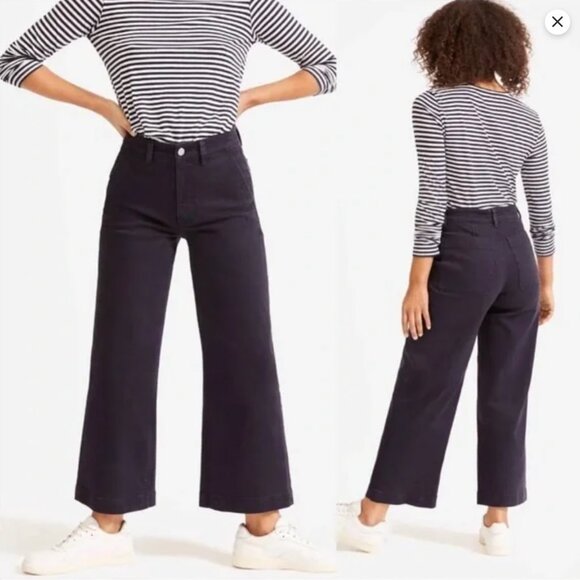 Navy Everlane "The Wide Leg Crop Pant" - Picture 5 of 5